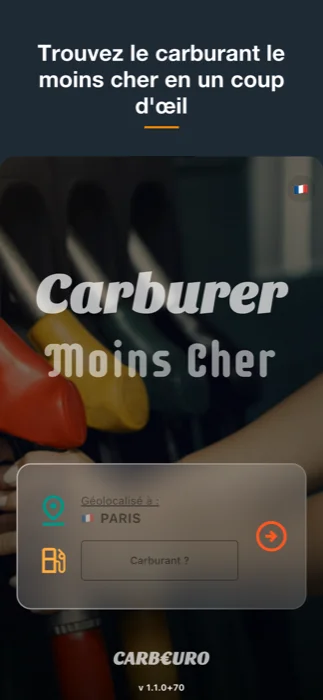 Startskærm i Carb€uro